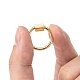 真鍮製ネジカラビナロックチャーム  ネックレス作り用  丸いリング  ゴールドカラー  20x19x2mm  ネジ:6x5.5mm KK-T047-06G-5