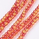 Chapelets de perles en verre craquelé peints à la bombe CCG-Q002-4mm-10-1