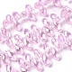 Plaquer des perles en verre à facettes en forme de larme X-EGLA-D014-36-1