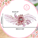 NBEADS 2 Pcs 3D Flower Lace Embroidery PATC-WH0008-03C-2