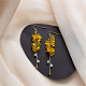Benecreat 100pcs 18k vergoldete französische Ohrringhaken mit Schlaufe baumeln Ohrring Zubehör für DIY Ohrringherstellung KK-BC0005-09G-6
