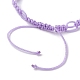ナイロン糸編みアンクレット  女性のための幸運な調節可能なコードアンクレット  ミックスカラー  内径：2-3/8~3-7/8インチ（6.1~9.9cm） AJEW-AN00463-6