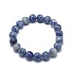 Натуральные синие пятна браслеты из бисера яшмы X-BJEW-K212-A-039-2