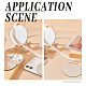 SUPERFINDINGS 30PCS Small Circle Mirror Tiles White Mini Round Glass Mirror for Arts Crafts Projects Traveling Framing Decoration GLAA-FH0001-07-5