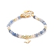 Armband und Halskette mit Sternenanhänger aus Messing SJEW-JS01268-5