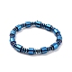 Bracelet de collier de perles de colonne en hématite synthétique et laiton avec fermoirs magnétiques SJEW-G079-01-4
