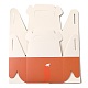 紙カップケーキボックス  ポータブルギフトボックス  結婚式のキャンディーボックス用  動物の柄の四角  キツネの模様  8.5x11.5x15cm CON-I009-14E-3