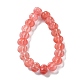 Cherry Quartz Glass Beads Strands G-K335-02E-2