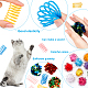 CHGCRAFT 70Pcs 3 Styles Crinkle Balls Playthings Set Include 8Pcs Cat Spring Plaything 12Pcs Aluminizing Crinkle Balls and 50Pcs Sparkle Ball Tinsel Pom Poms Glitter for Kittens to Swat Bite Hunt AJEW-CA0002-01-5