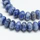 Brins de perles de jaspe de tache bleue naturelle G-R408-5x8-01-1