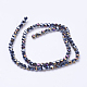 Brins de perles de verre galvanisées à facettes (32 facettes) rondes de couleur ab X-EGLA-J042-4mm-AB01-3