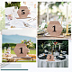 Custom Wood Tabletop Wedding Number Display Stands ODIS-WH0046-01-5