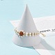 Braccialetto di perle di perle di vetro e conchiglia BJEW-TA00180-02-4