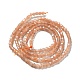 Brins de perles de pierre de soleil orange naturel G-D467-A12-2