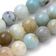 Brins de perles d'amazonite de fleurs naturelles X-G-S259-13-8mm-1