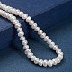 Fili di perle di perle d'acqua dolce coltivate naturali PEAR-G007-39-4
