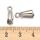 304 Stainless Steel Pendant Pinch Bails STAS-Q310-11P-3