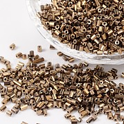 Никелированный стеклянные бусины стеклярус SEED-R010-701