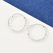 Фактурные серьги-кольца из латуни EJEW-F378-03B-S