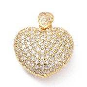 Латунные микропаве прозрачные подвески с фианитом ZIRC-P085-28G