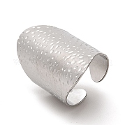 304 anillo de puño abierto de acero inoxidable RJEW-Z015-03P