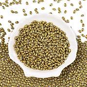 Выпечка краска стеклянные бусины SEED-T006-03W