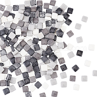 Wholesale GORGECRAFT 220 Pieces Mosaic Tiles Glass Glitter Mosaic Square  Shape Stained Glass Pieces for DIY Crafts Kitchen Shower (Grey Mix 