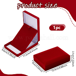 Boîtes de rangement rectangulaires en velours pour pièces commémoratives&nbsp;CON-WH0100-14A