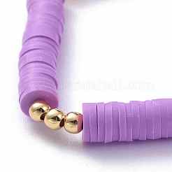 Bracciali elasticizzati fatti a mano in perle di argilla polimerica&nbsp;BJEW-JB05621-01