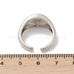 Anillos de puño ajustables de latón con micro pavé de circonita cúbica para mujer&nbsp;RJEW-C129-06P