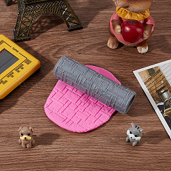 Rullo per texture in argilla con manico in plastica&nbsp;DIY-WH0699-88D