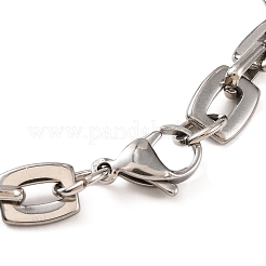 Bracelets à maillons rectangulaires en acier inoxydable 201 avec placage sous vide résistant au ternissement&nbsp;BJEW-B078-51P