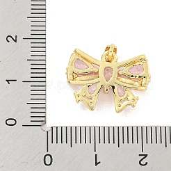 Bowknot Charm Rack Plating Messing Zirkonia Anhänger&nbsp;KK-M291-15G