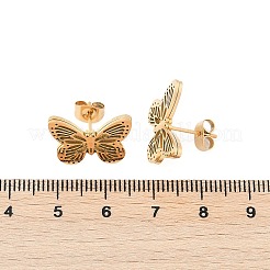 Boucles d'oreilles à tige en acier inoxydable 304&nbsp;EJEW-M070-15G