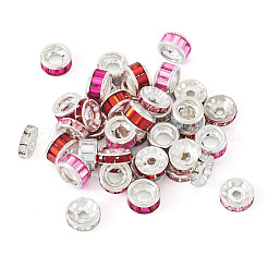 40 pièce 8 styles de perles d'espacement en alliage de verre et de strass en fer&nbsp;FIND-TA0008-70A