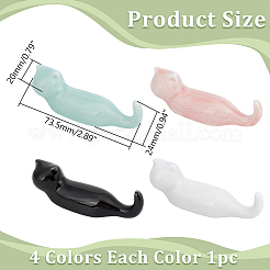 4 poggia bacchette in porcellana bicolore&nbsp;DIY-WR0004-70