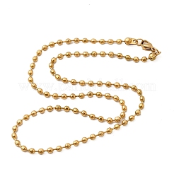 Colliers à chaîne à billes en acier inoxydable 304 de 3 mm pour femmes&nbsp;NJEW-B134-09B-G