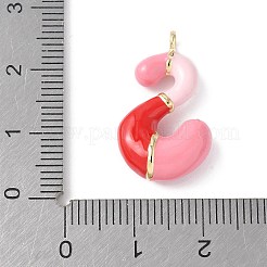 Ciondoli smaltato in ottone&nbsp;KK-E093-03G-S-01