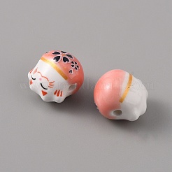 Perline porcellana fatto a mano&nbsp;PORC-WH0016-02B