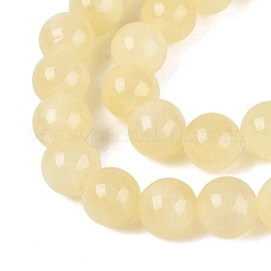 Natürliche goldene Seidenjadeperlenstränge&nbsp;G-N369-01C-01