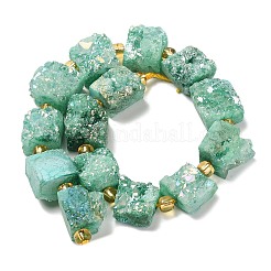 Galvani natürliche druzy Achat Perlen Stränge&nbsp;G-G289-01F