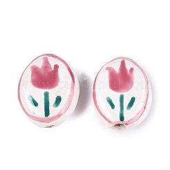 Perles en porcelaine manuelles&nbsp;PORC-N013-10F