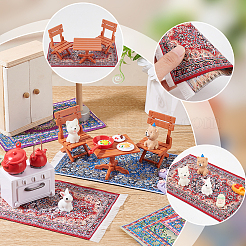 6 Stück 6 Stile Mini-Tuch Truthahn-Persien-Teppich&nbsp;DIY-OC0012-26
