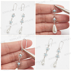 60pcs 5 ganchos de pendiente de latón de 20.5x8.5x2.5 colores para diseños de aretes&nbsp;KK-SP0002-50