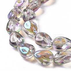 Trasparenti perle di vetro placca fili&nbsp;GLAA-C025-02F