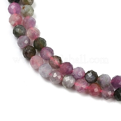 Colliers de perles de tourmaline multicolores naturelles&nbsp;X-G-C181-B04-03