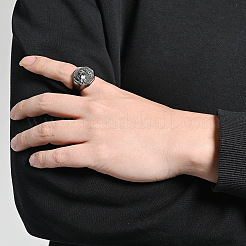 304 Edelstahl Fingerringe für Männer&nbsp;WG877A6-01