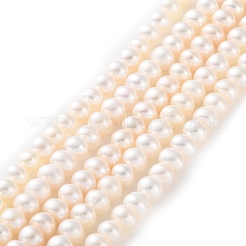 Fili di perle di perle d'acqua dolce coltivate naturali&nbsp;PEAR-I007-02E-03C
