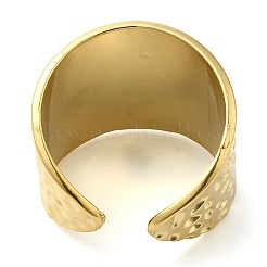 Anillo de puño abierto ranurado de acero inoxidable 304 para mujer&nbsp;RJEW-I098-25G