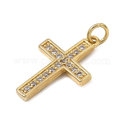 Pendenti in zirconi cubici trasparenti in micro pavè di ottone&nbsp;CU-CBA3C32-20G